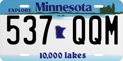 MN license plate 537QQM