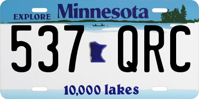 MN license plate 537QRC