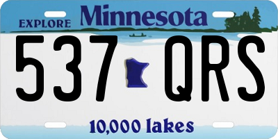MN license plate 537QRS