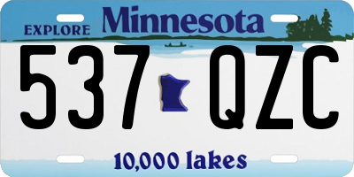 MN license plate 537QZC