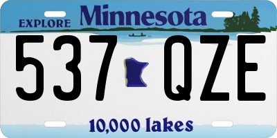 MN license plate 537QZE