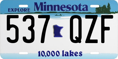 MN license plate 537QZF