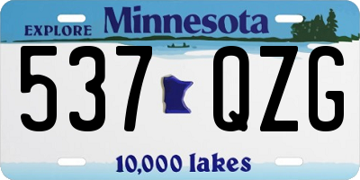 MN license plate 537QZG