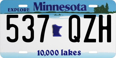 MN license plate 537QZH