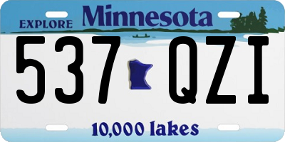 MN license plate 537QZI