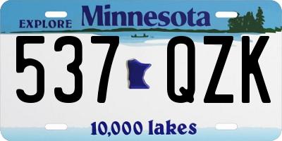 MN license plate 537QZK