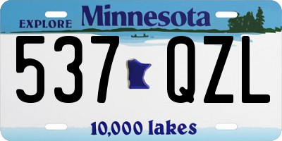 MN license plate 537QZL
