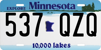 MN license plate 537QZQ