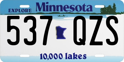 MN license plate 537QZS