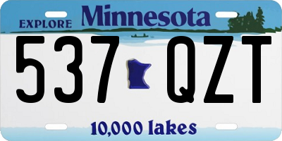 MN license plate 537QZT
