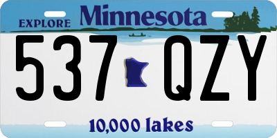 MN license plate 537QZY