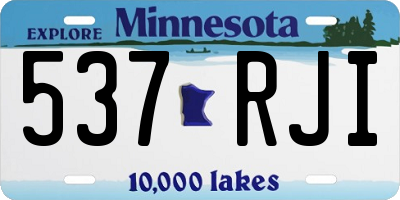 MN license plate 537RJI