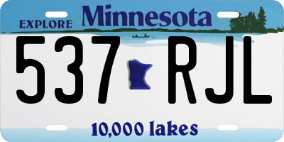 MN license plate 537RJL