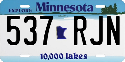 MN license plate 537RJN