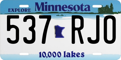 MN license plate 537RJO