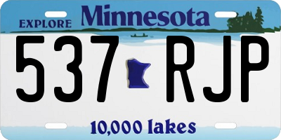 MN license plate 537RJP
