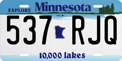 MN license plate 537RJQ