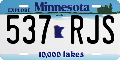 MN license plate 537RJS