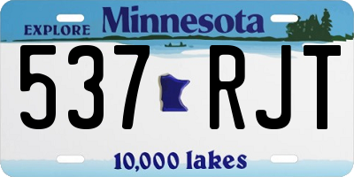MN license plate 537RJT