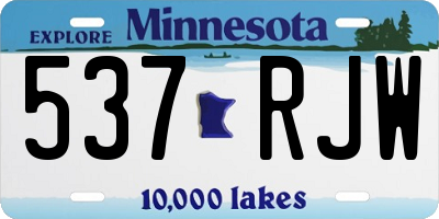 MN license plate 537RJW