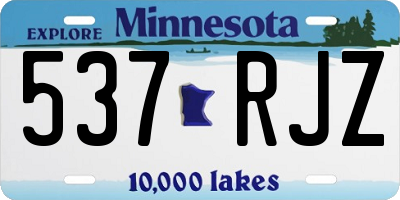 MN license plate 537RJZ