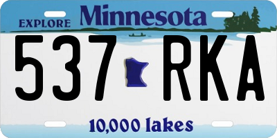 MN license plate 537RKA