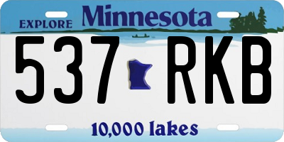 MN license plate 537RKB