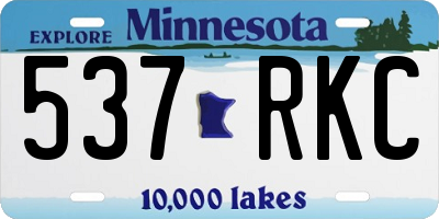 MN license plate 537RKC