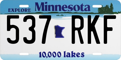 MN license plate 537RKF