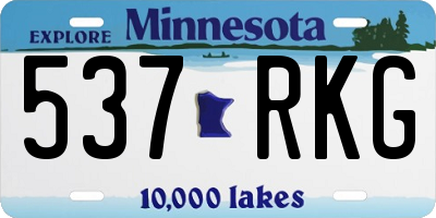 MN license plate 537RKG