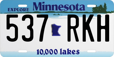 MN license plate 537RKH