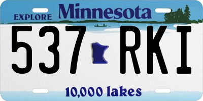 MN license plate 537RKI