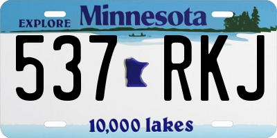 MN license plate 537RKJ