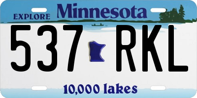 MN license plate 537RKL