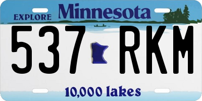 MN license plate 537RKM