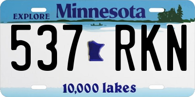 MN license plate 537RKN