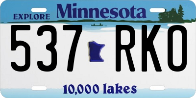 MN license plate 537RKO