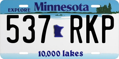 MN license plate 537RKP