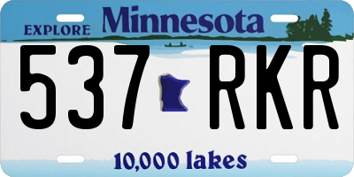 MN license plate 537RKR
