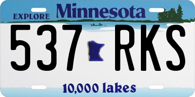 MN license plate 537RKS