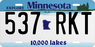 MN license plate 537RKT