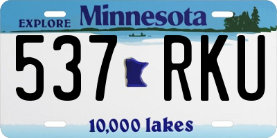 MN license plate 537RKU