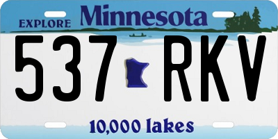 MN license plate 537RKV
