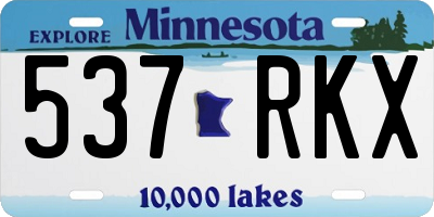 MN license plate 537RKX