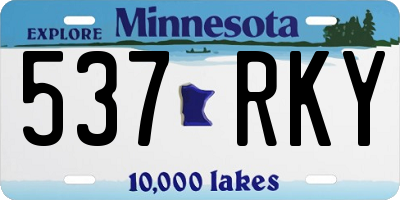 MN license plate 537RKY