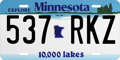 MN license plate 537RKZ