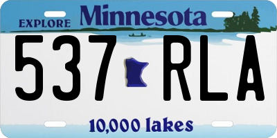 MN license plate 537RLA