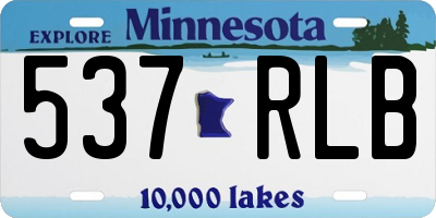 MN license plate 537RLB