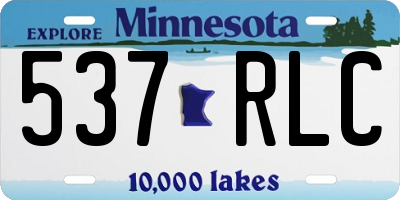 MN license plate 537RLC