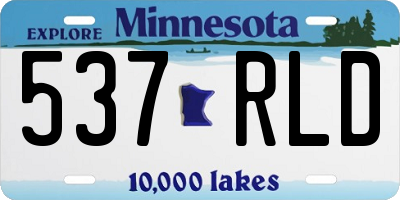 MN license plate 537RLD
